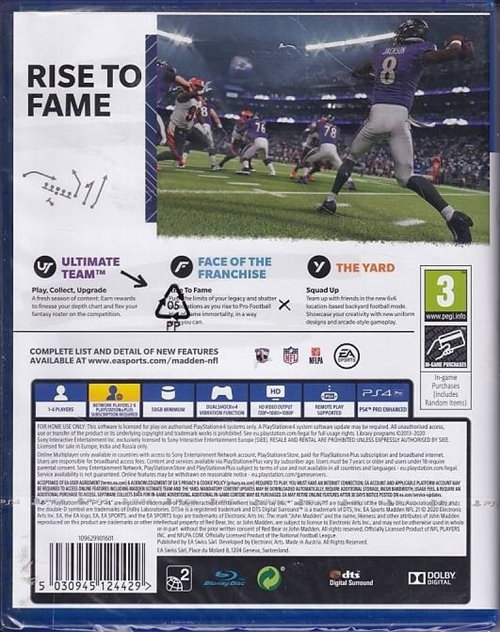 Madden NFL 21 - i Folie - PS4 (AA Grade) (Genbrug)